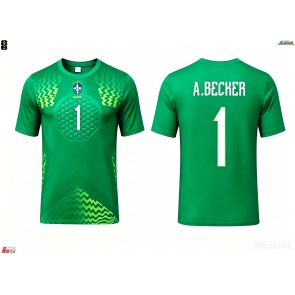 Brasil Alisson Becker #1 Portero Segunda Equipación Mundial 2026 Manga Corta Brasil Alisson Becker #1 Portero Segunda Equipación Mundial 2026 Manga Corta